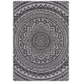 thumbnail image 1 of SAFAVIEH Courtyard Josiah Floral Medallion Indoor/Outdoor Area Rug, Light Grey/Black, 6'7" x 9'6", 1 of 17