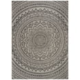 thumbnail image 1 of SAFAVIEH Courtyard Josiah Floral Medallion Indoor/Outdoor Area Rug, Light Grey/Black, 8' x 10', 1 of 17