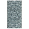 thumbnail image 1 of SAFAVIEH Courtyard Josiah Floral Medallion Indoor/Outdoor Area Rug, Light Grey/Blue, 2'7" x 5', 1 of 6