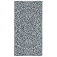 thumbnail image 1 of SAFAVIEH Courtyard Josiah Floral Medallion Indoor/Outdoor Area Rug, Light Grey/Blue, 2'7" x 5', 1 of 14