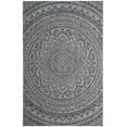 thumbnail image 1 of SAFAVIEH Courtyard Josiah Floral Medallion Indoor/Outdoor Area Rug, Light Grey/Blue, 5'3" x 7'7", 1 of 14