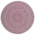 thumbnail image 1 of SAFAVIEH Courtyard Josiah Floral Medallion Indoor/Outdoor Area Rug, Light Grey/Fuchsia, 7'10" x 7'10" Round, 1 of 9