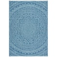 thumbnail image 1 of SAFAVIEH Courtyard Josiah Floral Medallion Indoor/Outdoor Area Rug, Navy/Aqua, 2'7" x 5', 1 of 10