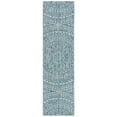 thumbnail image 1 of SAFAVIEH Courtyard Josiah Floral Medallion Indoor/Outdoor Runner Rug, Light Grey/Blue, 2'3" x 16', 1 of 10
