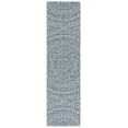 thumbnail image 1 of SAFAVIEH Courtyard Josiah Floral Medallion Indoor/Outdoor Runner Rug, Light Grey/Blue, 2'3" x 16', 1 of 10