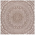 thumbnail image 1 of SAFAVIEH Courtyard Josiah Geometric Indoor/Outdoor Area Rug, Light Beige/Light Brown, 9' x 9' Square, 1 of 14