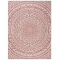 thumbnail image 1 of SAFAVIEH Courtyard Josiah Geometric Indoor/Outdoor Area Rug, Light Beige/Terracotta, 8' x 10', 1 of 15