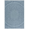 thumbnail image 1 of SAFAVIEH Courtyard Josiah Geometric Indoor/Outdoor Area Rug, Navy/Aqua, 6'7" x 9'6", 1 of 16