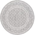 thumbnail image 1 of SAFAVIEH Courtyard Joyce Geometric Indoor/Outdoor Area Rug, Light Grey/Dark Grey, 6'7" x 6'7" Round, 1 of 11
