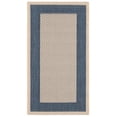 thumbnail image 1 of Safavieh Courtyard Justine Bordered Indoor/Outdoor Area Rug, Beige/Navy, 2'7" x 5', 1 of 15