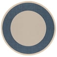 thumbnail image 1 of Safavieh Courtyard Justine Bordered Indoor/Outdoor Area Rug, Beige/Navy, 4' x 4' Round, 1 of 10