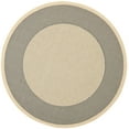 thumbnail image 1 of SAFAVIEH Courtyard Justine Bordered Indoor/Outdoor Area Rug, Grey/Cream, 6'7" x 6'7" Round, 1 of 11