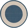 thumbnail image 1 of Safavieh Courtyard Justine Bordered Indoor/Outdoor Area Rug, Navy/Beige, 4' x 4' Round, 1 of 11