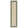 thumbnail image 1 of Safavieh Courtyard Justine Bordered Indoor/Outdoor Runner Rug, Beige/Dark Green, 2'3" x 8', 1 of 11