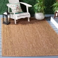 thumbnail image 1 of Safavieh Courtyard Justine Bordered Indoor/Outdoor Area Rug, Natural/Gold, 3' x 3' Square, 1 of 13