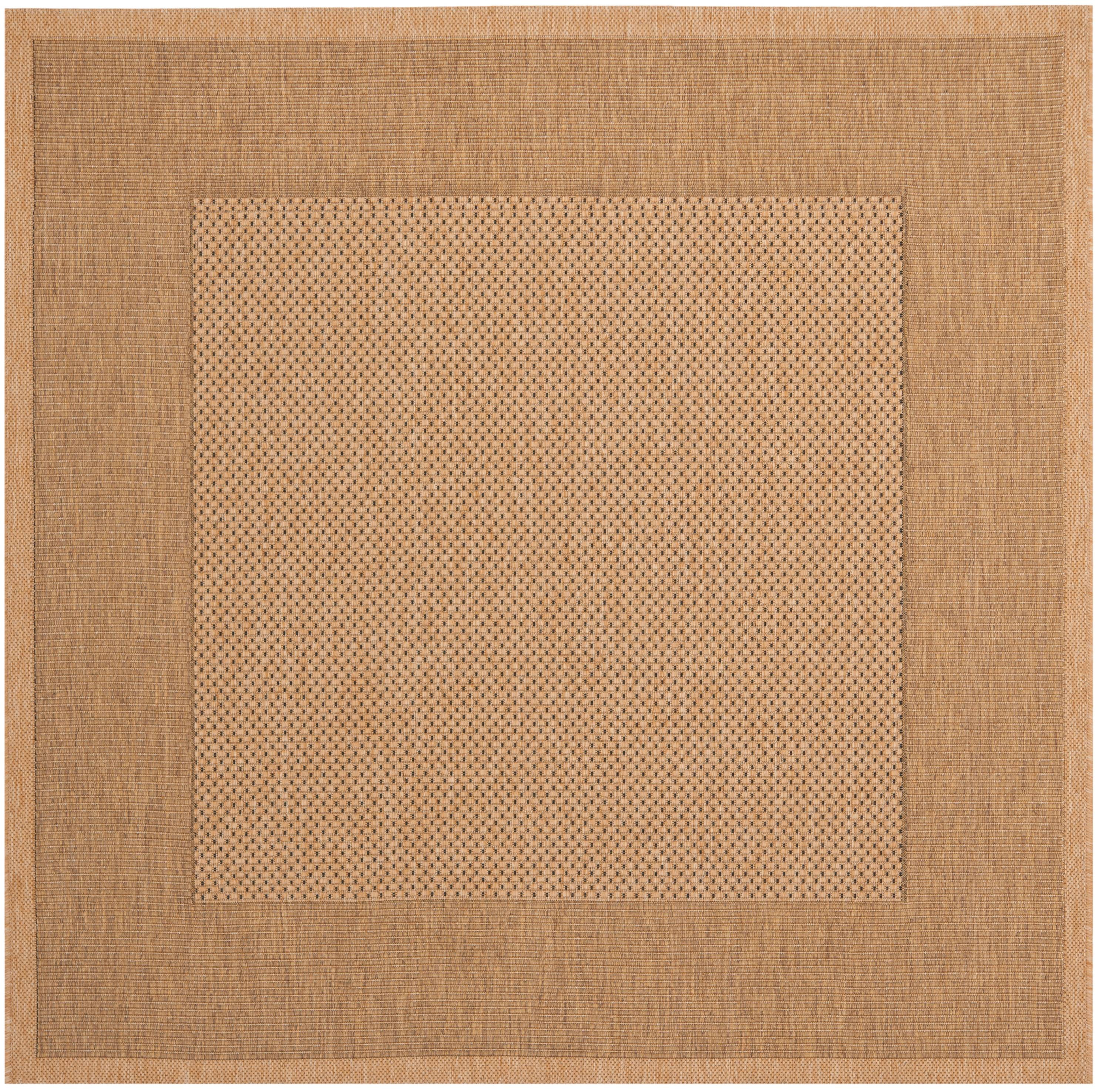Natural Gold Square Indoor Outdoor Synthetic Rug