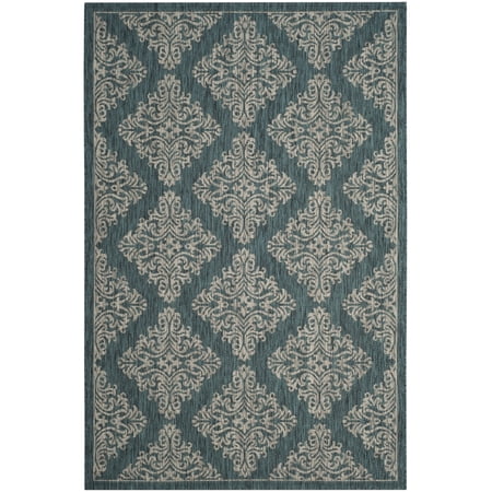 SAFAVIEH Courtyard Kady Geometric Indoor/Outdoor Area Rug, Blue/Grey, 8' x 11' price history on PriceWatchPro