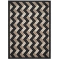 thumbnail image 1 of SAFAVIEH Courtyard Kaius Chevron Stripes Indoor/Outdoor Area Rug, Black/Brown, 8' x 11', 1 of 5