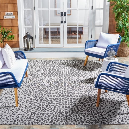 Safavieh Courtyard Karina Animal Indoor/Outdoor Area Rug, Gray/Black, 8' x 10'