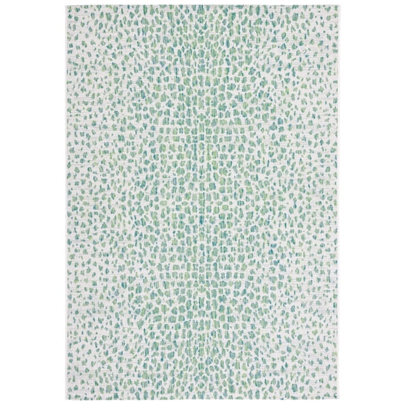 Safavieh Courtyard Karina Animal Indoor/Outdoor Area Rug, Ivory/Green, 4' x 5'7"