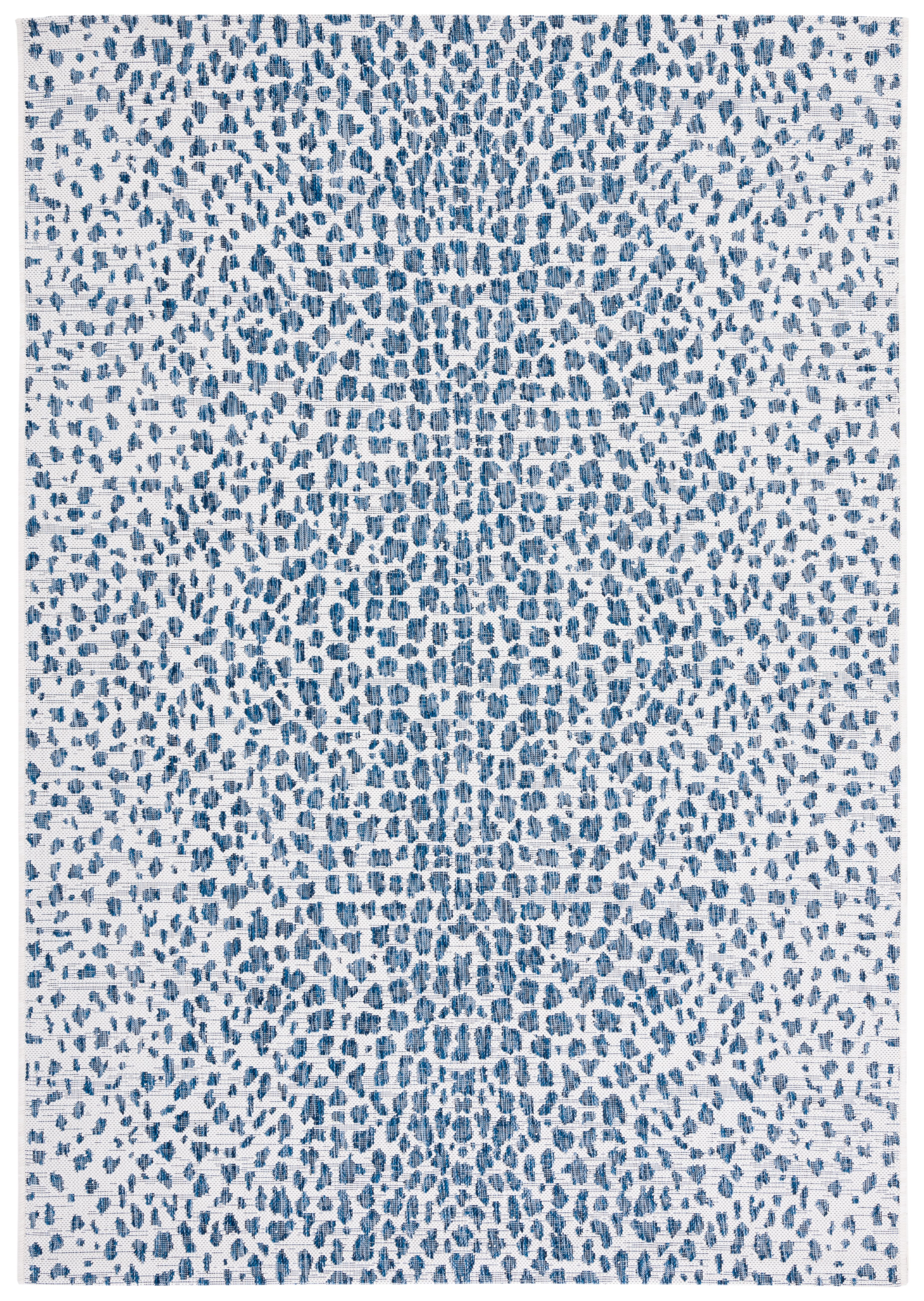 Safavieh Courtyard Karina Animal Indoor/Outdoor Area Rug, Ivory/Navy, 5'3" x 7'7"