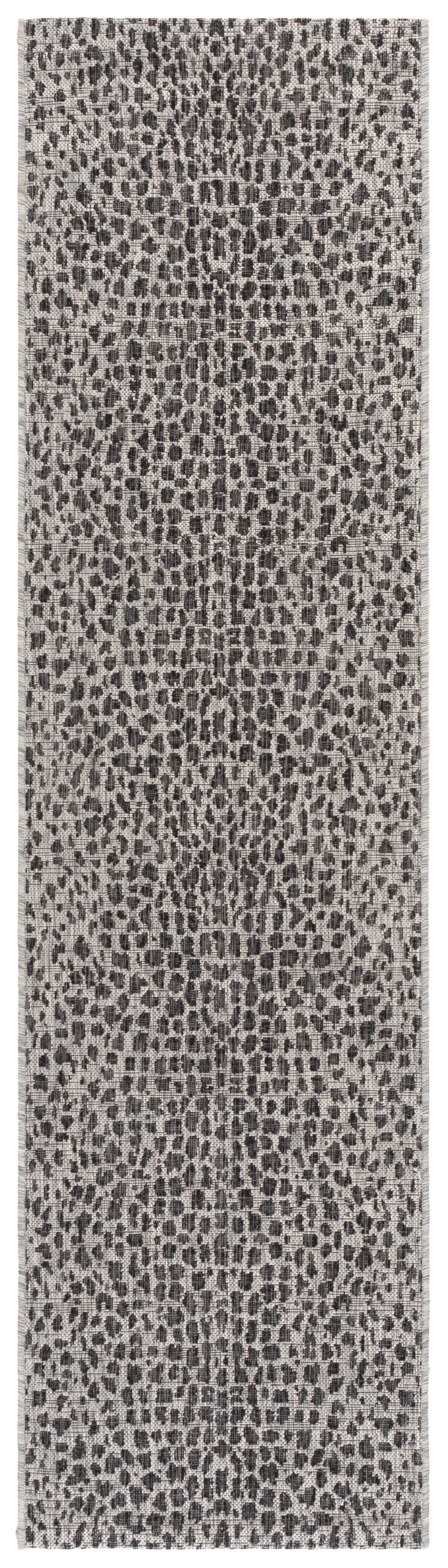 Safavieh Courtyard Karina Animal Indoor/Outdoor Runner Rug, Gray/Black, 2'3" x 8'