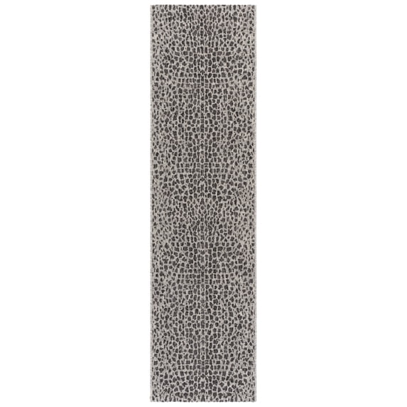 Safavieh Courtyard Karina Animal Indoor/Outdoor Runner Rug, Gray/Black, 2'3" x 8'