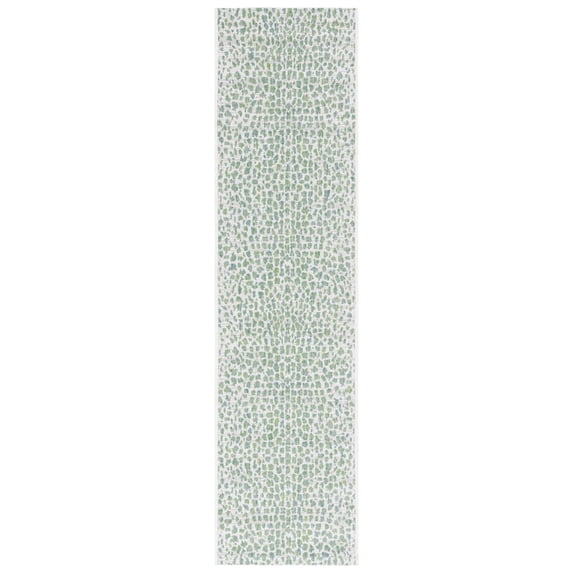 Safavieh Courtyard Karina Animal Indoor/Outdoor Runner Rug, Ivory/Green, 2'3" x 8'