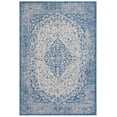 thumbnail image 1 of SAFAVIEH Courtyard Kebo Medallion Indoor/Outdoor Area Rug, Blue/Grey, 6'7" x 9'6", 1 of 10