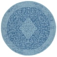 thumbnail image 1 of SAFAVIEH Courtyard Kebo Medallion Indoor/Outdoor Area Rug, Navy/Aqua, 6'7" x 6'7" Round, 1 of 8