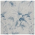 thumbnail image 1 of SAFAVIEH Courtyard Keelan Botanical Indoor/Outdoor Area Rug, Grey/Navy, 6'7" x 6'7" Square, 1 of 10