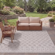 Safavieh Courtyard Kenesa Geometric Indoor/Outdoor Area Rug, Ivory/Beige Gray, 5'3" x 7'7"