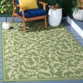 thumbnail image 1 of Safavieh Courtyard Kevin Floral Indoor/Outdoor Area Rug, Olive/Natural, 5'3" x 7'7", 1 of 10