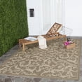 thumbnail image 1 of Safavieh Courtyard Kevin Floral Indoor/Outdoor Area Rug, Brown/Natural, 7'10" x 7'10" Square, 1 of 13