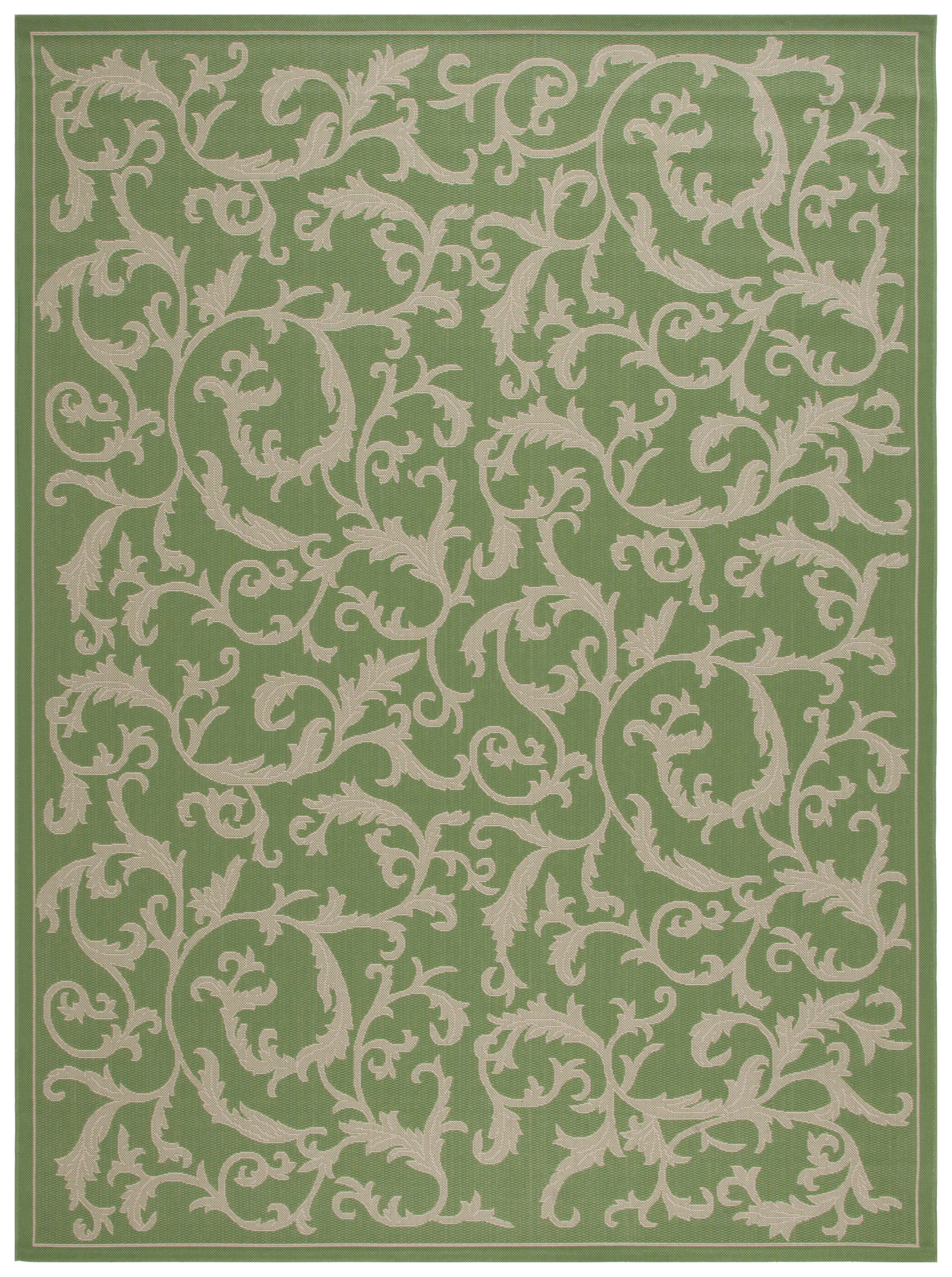 Safavieh Courtyard Kevin Floral Indoor/Outdoor Area Rug, Olive/Natural ...