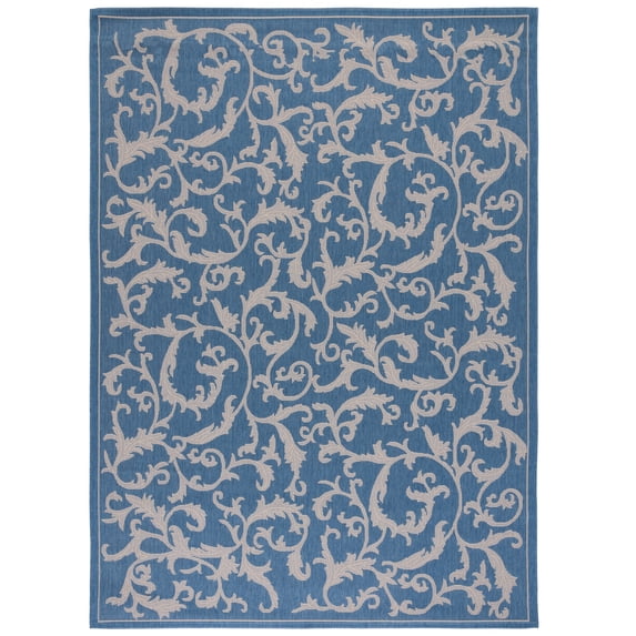 Safavieh Courtyard Kevin Floral Indoor/Outdoor Area Rug, Blue/Natural, 9' x 12'