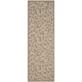 thumbnail image 1 of Safavieh Courtyard Kevin Floral Indoor/Outdoor Runner Rug, Brown/Natural, 2'3" x 6'7", 1 of 10