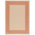 thumbnail image 1 of SAFAVIEH Courtyard Kian Bordered Indoor/Outdoor Area Rug, Cream/Terracotta, 5'3" x 7'7", 1 of 12
