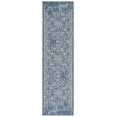 thumbnail image 1 of SAFAVIEH Courtyard Kiro Traditional Indoor/Outdoor Runner, 2'3" x 8', Navy/Grey, 1 of 10