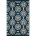 thumbnail image 1 of SAFAVIEH Courtyard Kirsten Geometric Indoor/Outdoor Area Rug, Navy, 6'7" x 6'7" Round, 1 of 1