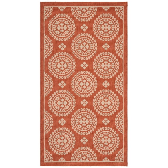 Safavieh Courtyard Kirsten Geometric Indoor/Outdoor Area Rug, Terracotta, 2'7" x 5'