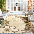 thumbnail image 1 of SAFAVIEH Courtyard Kristopher Floral Indoor/Outdoor Area Rug, Natural Brown/Olive, 2'7" x 5', 1 of 8