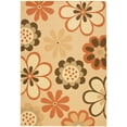 thumbnail image 1 of SAFAVIEH Courtyard Kristopher Floral Indoor/Outdoor Area Rug, Natural Brown/Terracotta, 4' x 5'7", 1 of 6