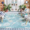 thumbnail image 1 of SAFAVIEH Courtyard Larry Seashells Indoor/Outdoor Area Rug, 9' x 12', Aqua/Cream, 1 of 7