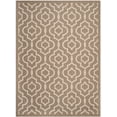 thumbnail image 1 of Safavieh Courtyard Lavern Geometric Indoor/Outdoor Area Rug, Brown/Bone, 6'7" x 9'6", 1 of 15
