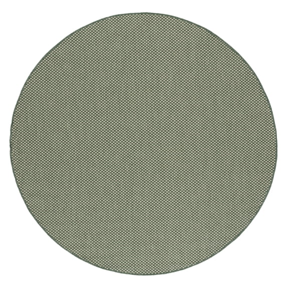 SAFAVIEH Courtyard Leighton Checkered Indoor/Outdoor Area Rug, Dark Green/Beige, 6'7" x 6'7" Round