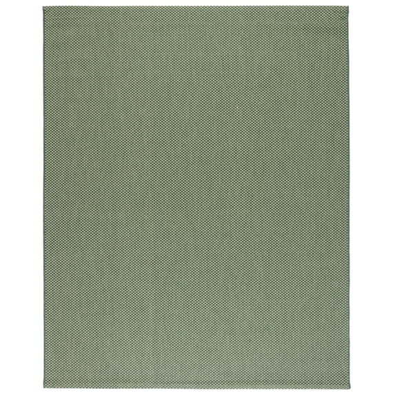 SAFAVIEH Courtyard Leighton Checkered Indoor/Outdoor Area Rug, Dark Green/Beige, 8' x 10'