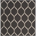 thumbnail image 1 of SAFAVIEH Courtyard Linnet Geometric Indoor/Outdoor Area Rug, Black/Beige, 6'7" x 6'7" Square, 1 of 10