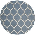 thumbnail image 1 of SAFAVIEH Courtyard Linnet Geometric Indoor/Outdoor Area Rug, Blue/Beige, 6'7" x 6'7" Round, 1 of 6