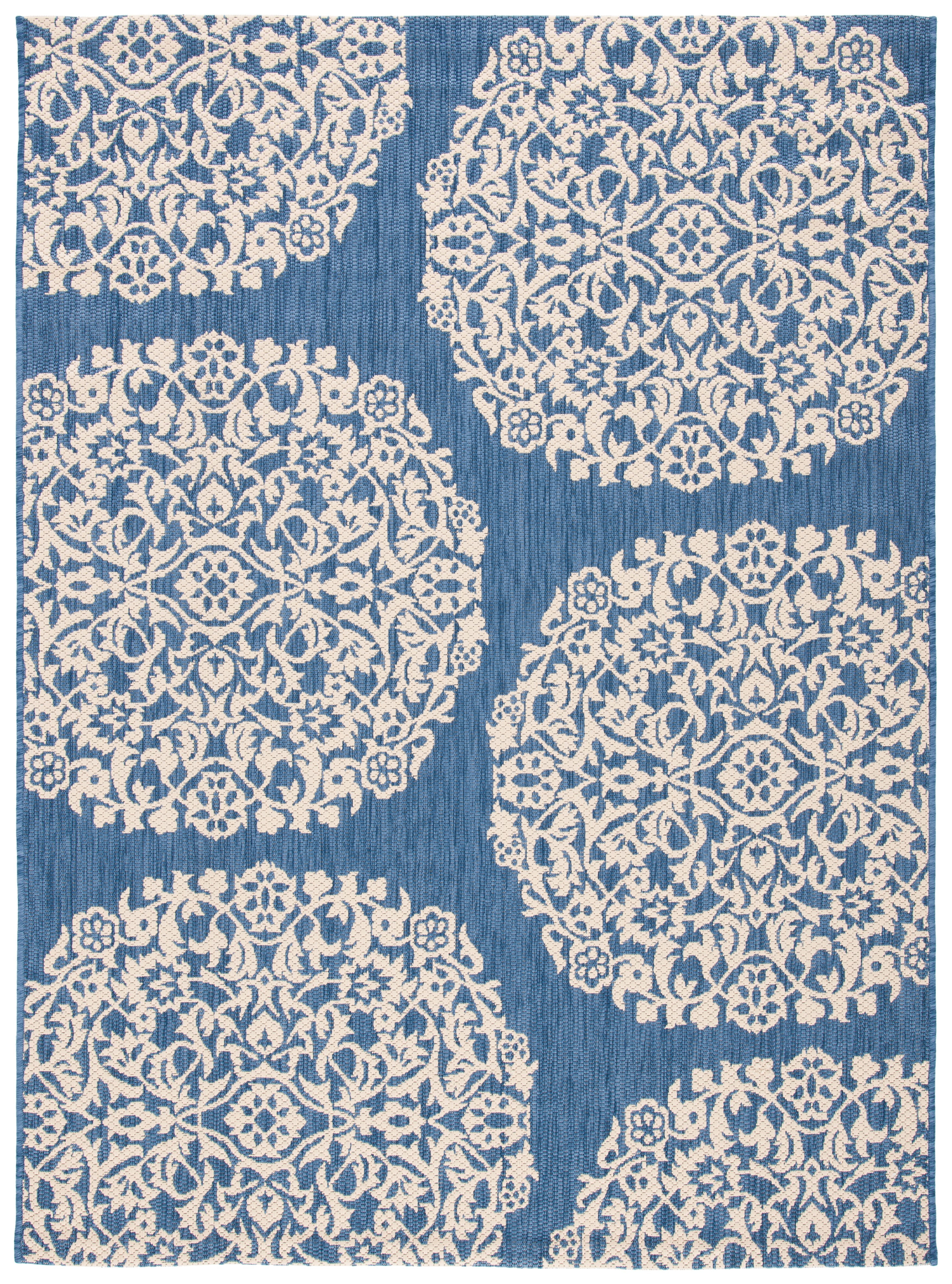 Ivory Elegance 53" Synthetic Non-Slip Outdoor Rug